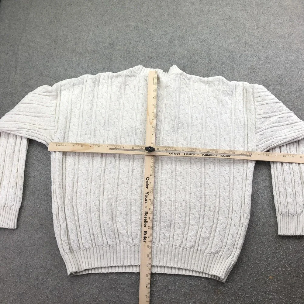 Vintage Auburn Tigers Sweater Mens Large White NCAA Football Nutmeg Made In USA